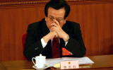 2005年3月、北京の人民大会堂での会議に出席する曽慶紅・副主席（当時）（Cancan Chu/Getty Images）