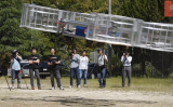 トヨタ社の社員有志グループが開発中の「空飛ぶ車」試作品のテスト飛行（YouTube screenshot）