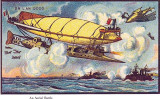 100年前のフランス人が想像した現代。空を飛ぶ宇宙船が戦争している（ウィキペディア）