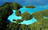 サンゴ礁の美しい太平洋の島パラオ。日本の3200キロ南、台湾から1500キロ南に位置する（wondermondo.com）