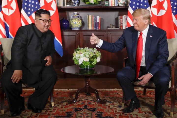 6月12日、トランプ米大統領は北朝鮮の金正恩（キム・ジョンウン）朝鮮労働党委員長と初となる首脳会談を行なった。（JonathanErnst）