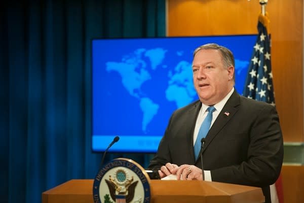 ポンペオ米国務長官は8日、中国を訪問した際に冷遇された( Rod Lamkey/Getty Images)