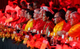 11月17～18日に太平洋のパプアニューギニアで開催されたアジア太平洋経済協力会議（APEC）開会式典の様子（SAEED KHAN/AFP/Getty Images）