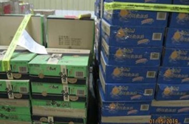 米ニューヨーク市税関および国境警備局(CBP)は19日、中国から輸入した食肉加工品10トンを没収した(CBP New York Cityツイッターより)