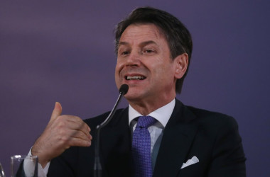 イタリア首相ジュゼッペ・コンテ氏(OLIVER BUNIC/AFP/Getty Images)