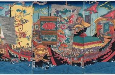 不死の妙薬を求めて航海に出る徐福(歌川国芳・パブリック・ドメイン)