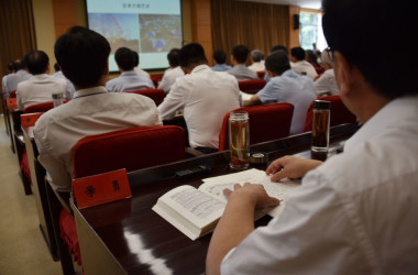 2019年6月、中国共産党中央委員会は北京で、党学校で記者らジャーナリストを指導している(GettyImages)