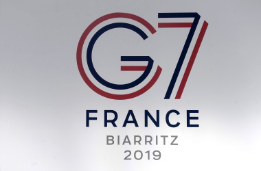 G7サミットで各国首脳は香港情勢について意見交換した(IROZ GAIZKA/AFP/Getty Images)