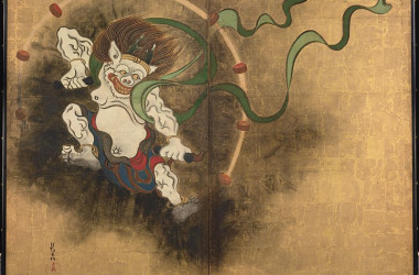 雷神図(尾形光琳/パブリック・ドメイン)