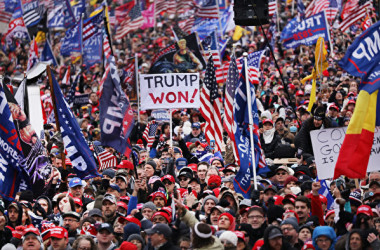 2021年1月6日、米国各地のトランプ大統領支持者がワシントンD.C.に集まり、大統領選挙の不正疑惑を抗議した(Spencer Platt/Getty Images)