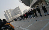 2021年1月21日、PCR検査を待つ北京市民。参考写真（微博より）