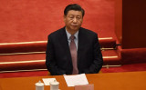 2021年3月4日、北京で開催された中国人民政治協商会議（CPPCC）の開会式に出席した習近平国家主席（Leo Ramirez/AFP via Getty Images）