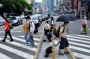 台北市内の様子。新規感染者の増加で警戒レベルが全土で上昇した。(GettyImages)