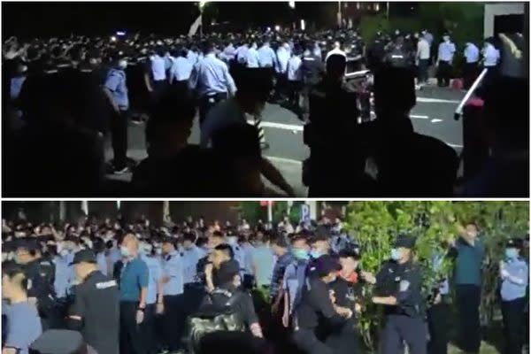 南京師範大学中北学院の抗議活動は警察によって鎮圧された（スクリーンショット）