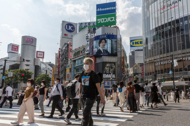 5月東京・渋谷の交差点（Yuichi Yamazaki/Getty Images）