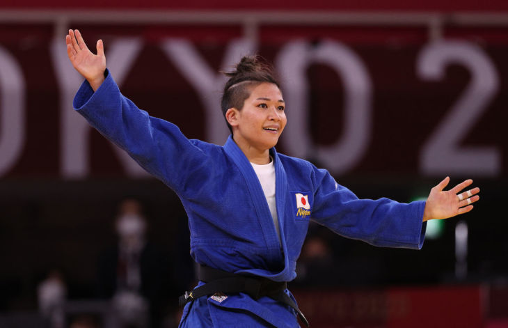 柔道女子の渡名喜風南選手は24日、今大会初となるとなる銀メダルを獲得した(Photo by Harry How/Getty Images)