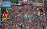 2019年6月9日、「逃亡犯条例」の改正案に反対する大規模デモ （Anthony Kwan/Getty Images）