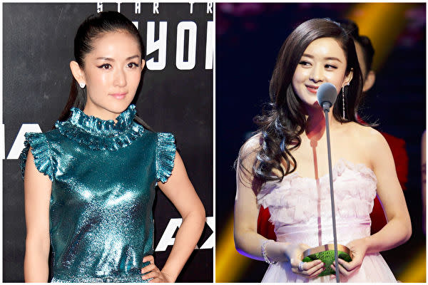 謝娜(左)と趙麗穎。 (Getty Images, Antimony Entertainment / Epoch Times)