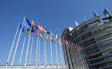 フランス・ストラスブールにある欧州議会本部（FREDERICK FLORIN/AFP via Getty Images）