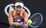 2020年1月21日、全豪オープンで女子シングルスで日本の日比野菜緒選手と対戦した彭帥選手（GREG WOOD/AFP via Getty Images）