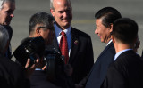 2015年9月、ワシントン州シアトルにあるボーイング社の工場を視察した中国の習近平国家主席。（AFP PHOTO/MARK RALSTON （Photo credit should read MARK RALSTON/AFP via Getty Images）
