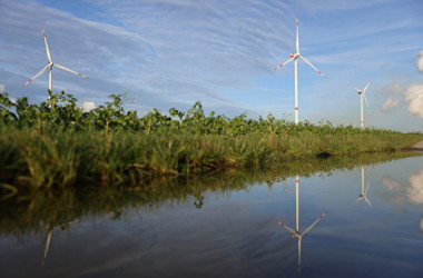 風力発電のイメージ写真（Andreas Rentz/Getty Images）