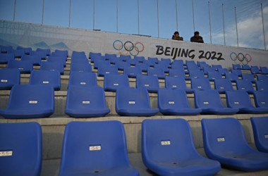 北京冬季オリンピックの競技場一角（Noel Celis/AFP）