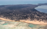 トンガは1月15日、太平洋の海底火山の噴火による津波に襲われた（Photo by New Zealand Defense Force via Getty Images）