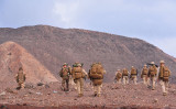 ジブチで訓練を行う米海兵隊。2016年3月23日撮影 （Photo credit should read SIMON MAINA/AFP via Getty Images）