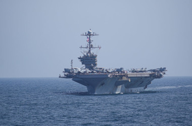 空母「ハリー・S・トルーマン」は地中海で合同軍事演習に参加する。資料写真（U.S. Navy photo by Aircrew Survival Equipmentman 1st Class Brandon C. Cole）