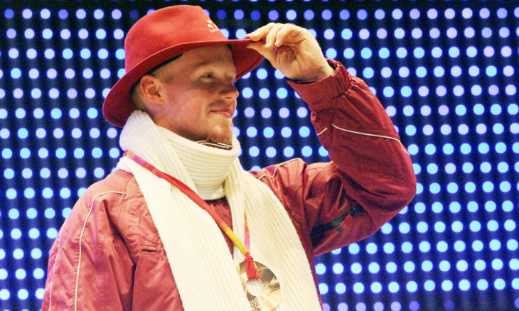 トリノ五輪で銅メダルを獲得したルベニス氏。2006年2月13日撮影（Thomas Coex/AFP via Getty Images）